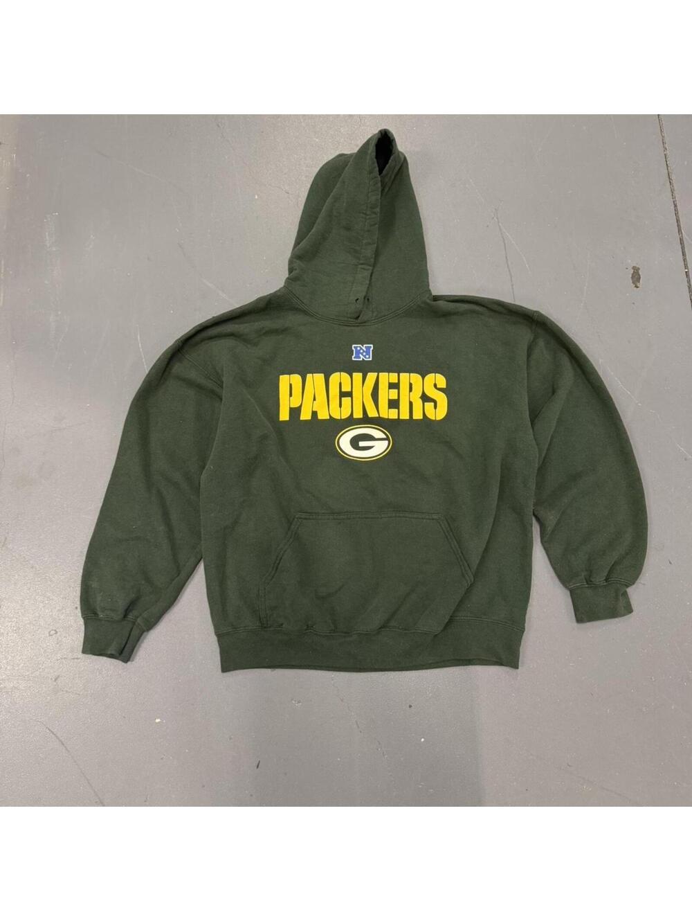 NFL Men's Green and Khaki Hoody